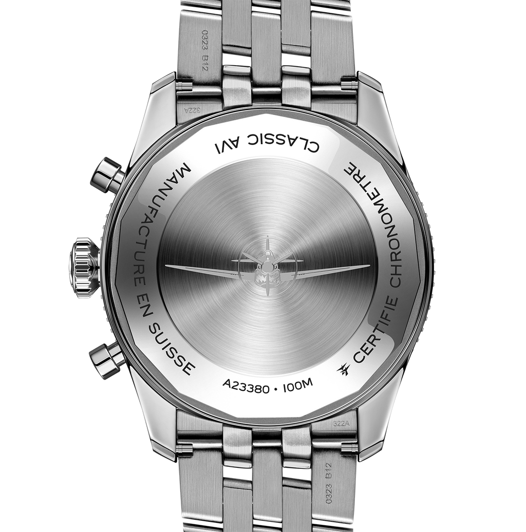 BRT Classic AVI Chronograph 42 Curtiss Warhawk Watch with Stainless Steel Bracelet