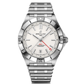 BRT Chronomat 40mm GMT Watch with White Dial