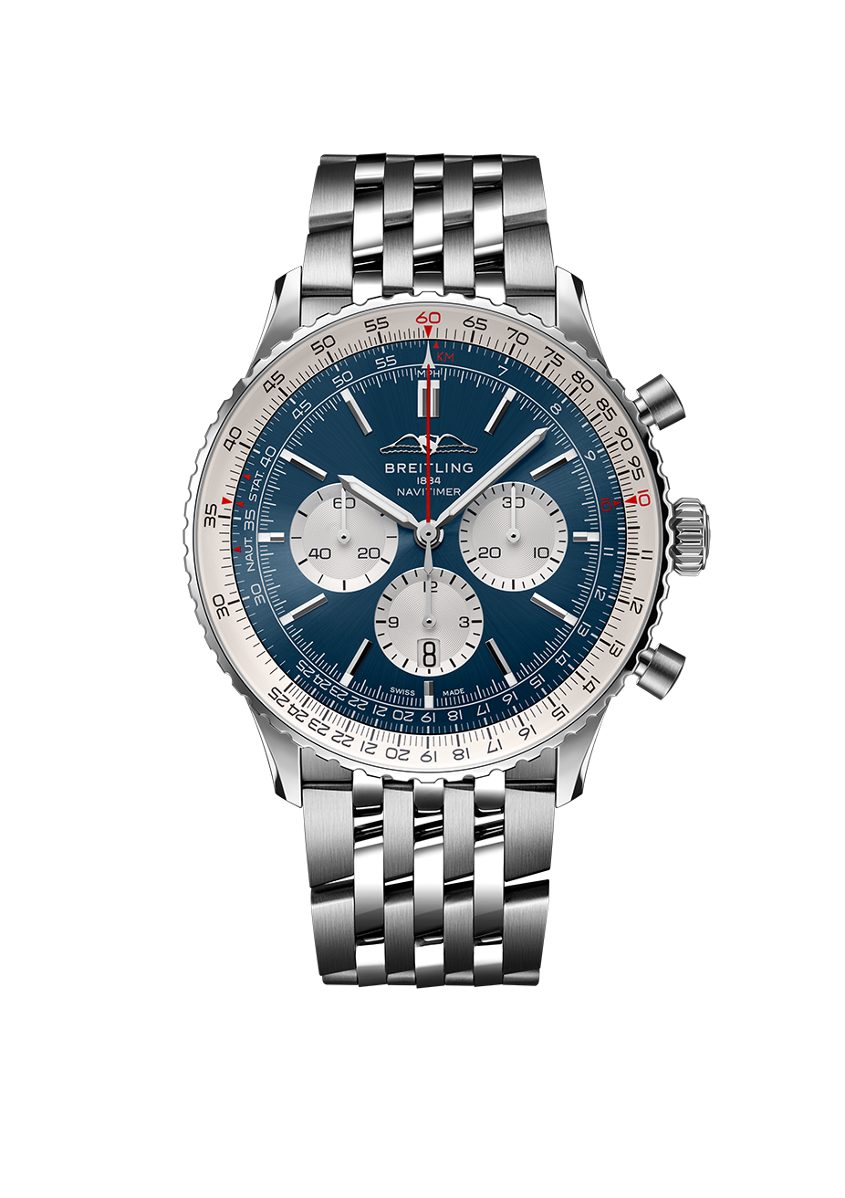 BRT Navitimer B01 46mm Watch with Blue Dial
