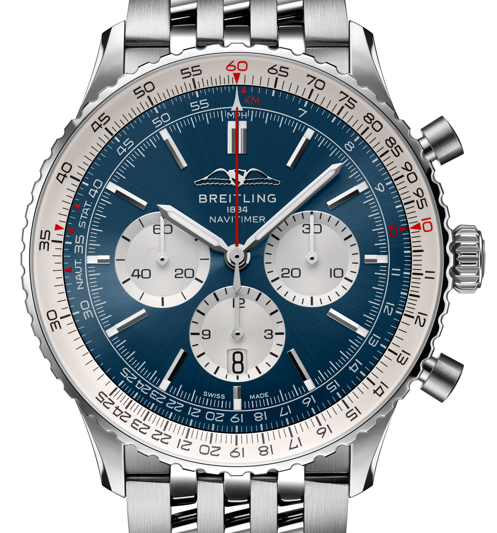 BRT Navitimer B01 46mm Watch with Blue Dial