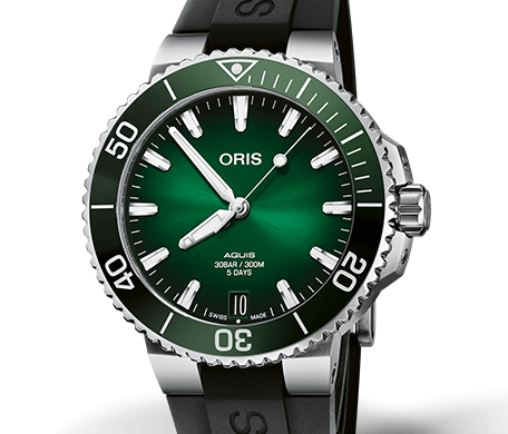 ORS Aquis Date Calibre 400 Watch with Green Dial, 41.50mm