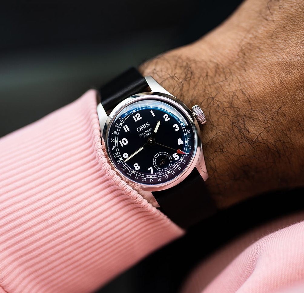 ORS Big Crown Pointer Date Calibre 403 Watch with Black Strap