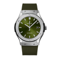 Hublot Classic Fusion Titanium Green, 45mm with Green Rubber Strap