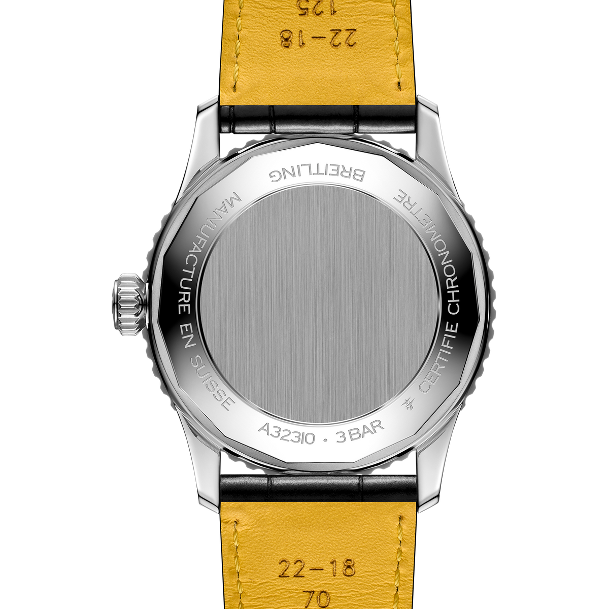 BRT Navitimer Automatic GMT 41 Watch with Black Leather Strap