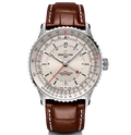 BRT Navitimer Automatic GMT 41 Watch with Brown Leather Strap