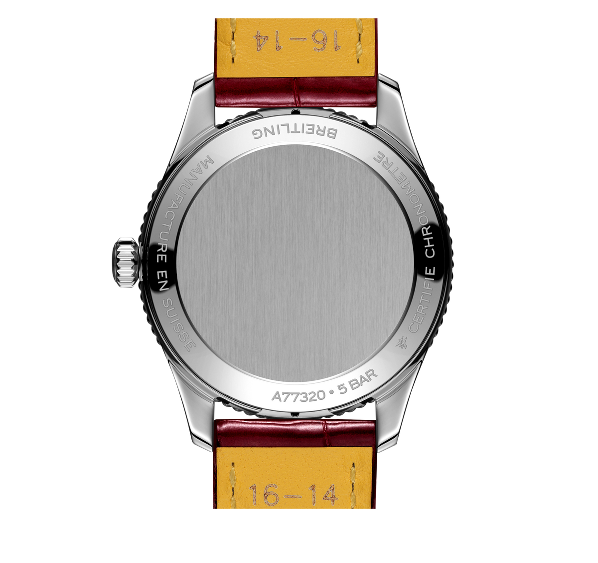 BRT Navitimer 32mm Watch with Burgundy Strap