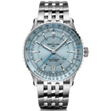 BRT Navitimer Automatic GMT 41 Watch with Ice Blue Dial