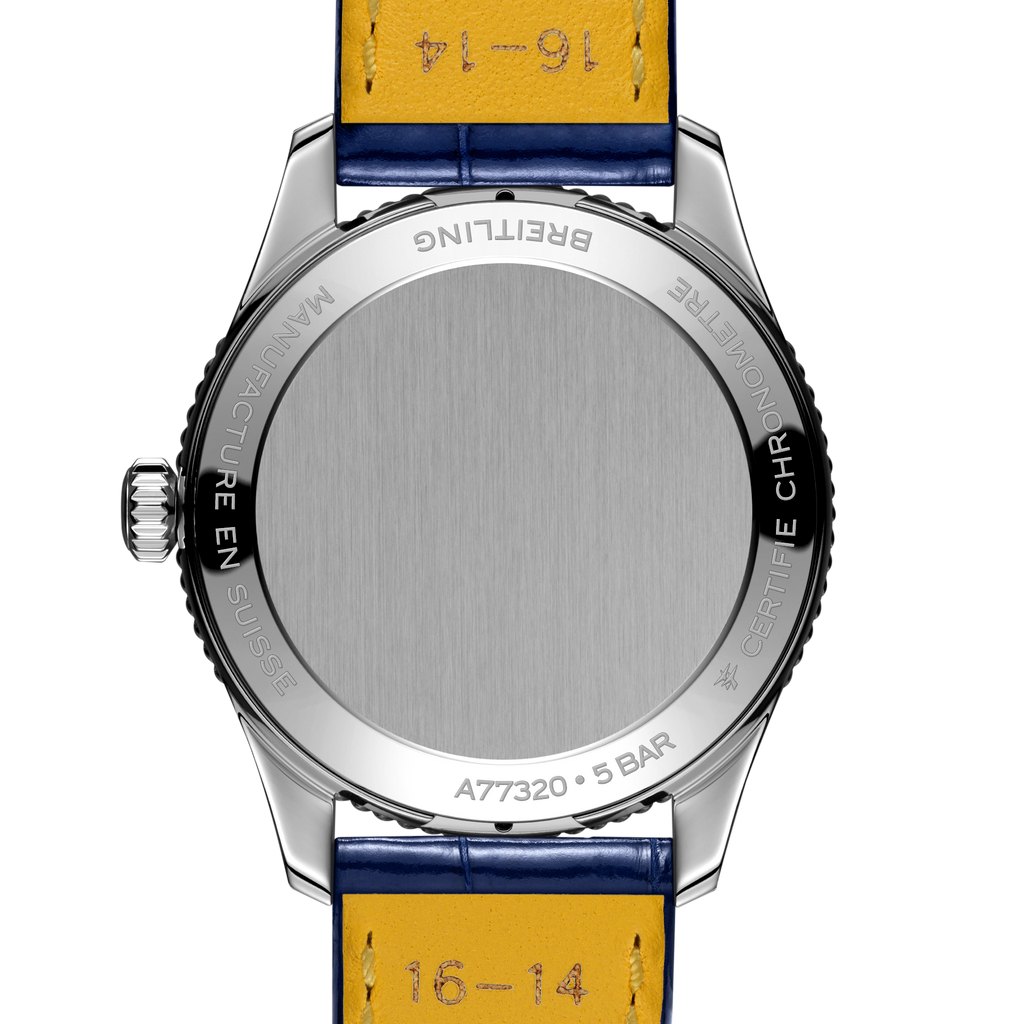 BRT Navitimer Quartz 32mm Watch with Blue Leather Strap