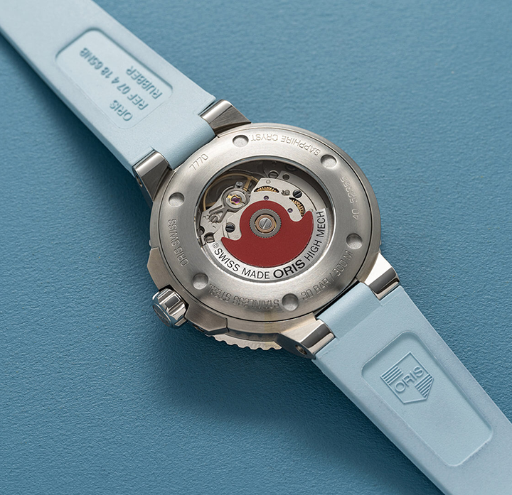 ORS Aquis Date Watch with Blue Mother of Pearl Dial, 36.5mm