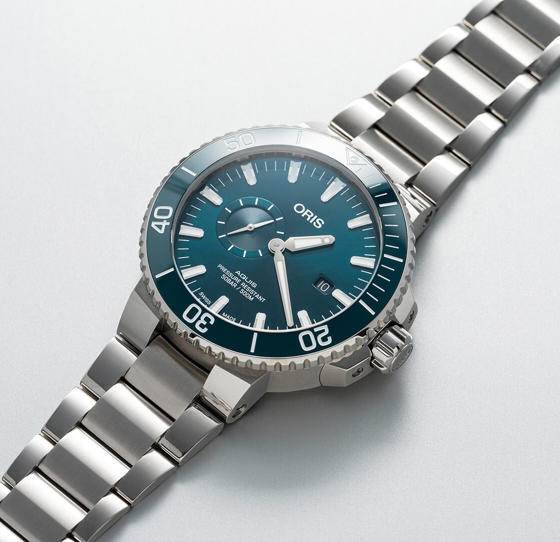 ORS Aquis Small Second, Date Watch with Blue Dial, 45.5mm