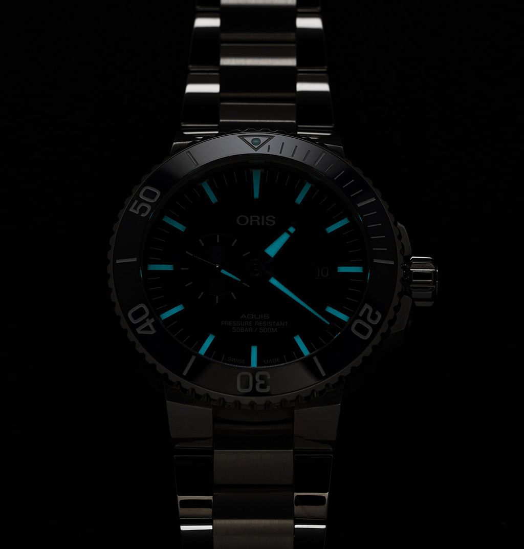 ORS Aquis Small Second, Date Watch with Blue Dial, 45.5mm
