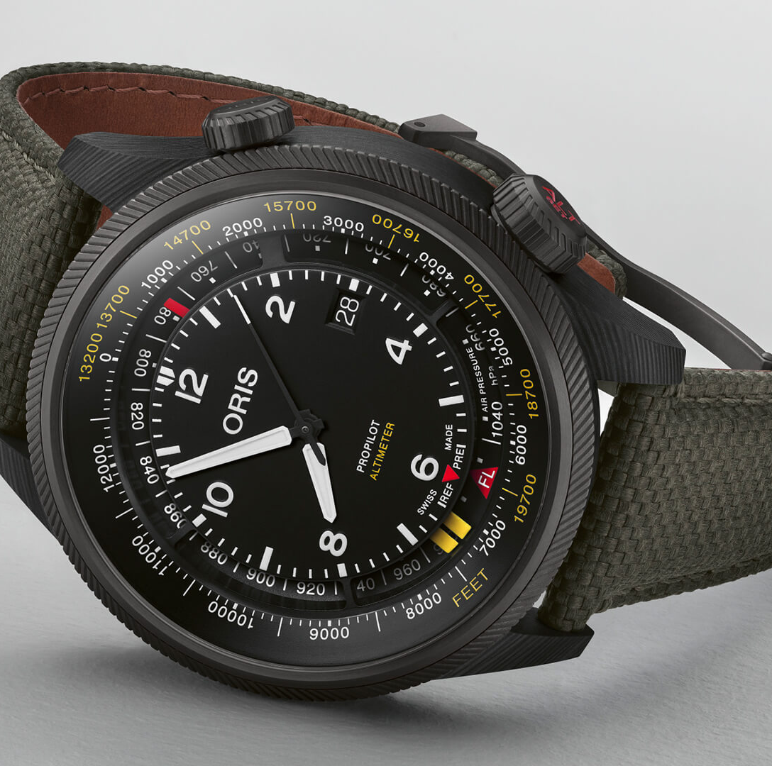 ORS ProPilot Altimeter Watch with Black Dial, 47mm