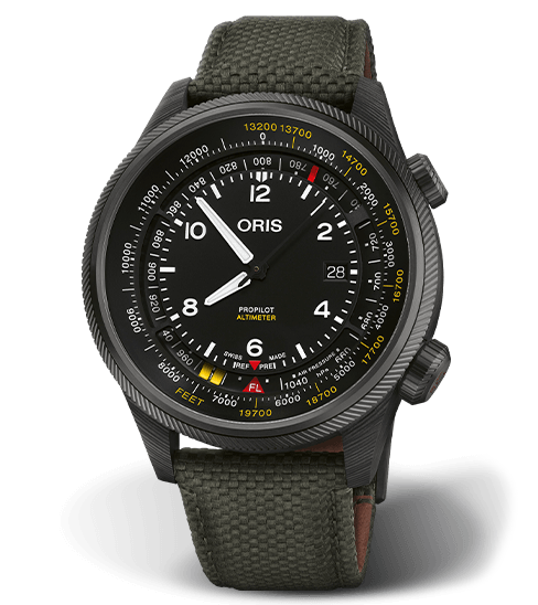 ORS ProPilot Altimeter Watch with Black Dial, 47mm
