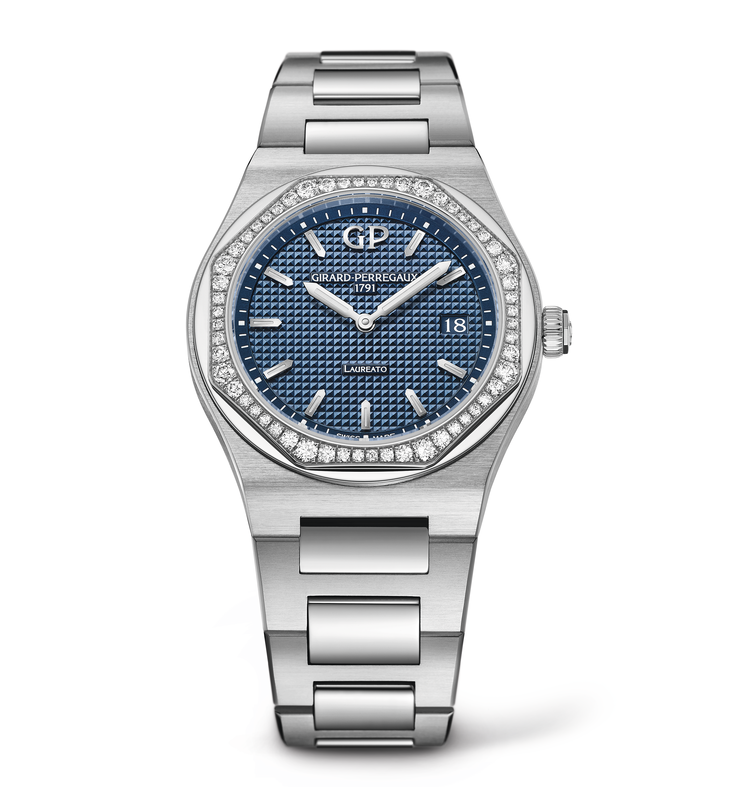 Girard-Perregaux Laureato 34mm Watch with Blue Dial