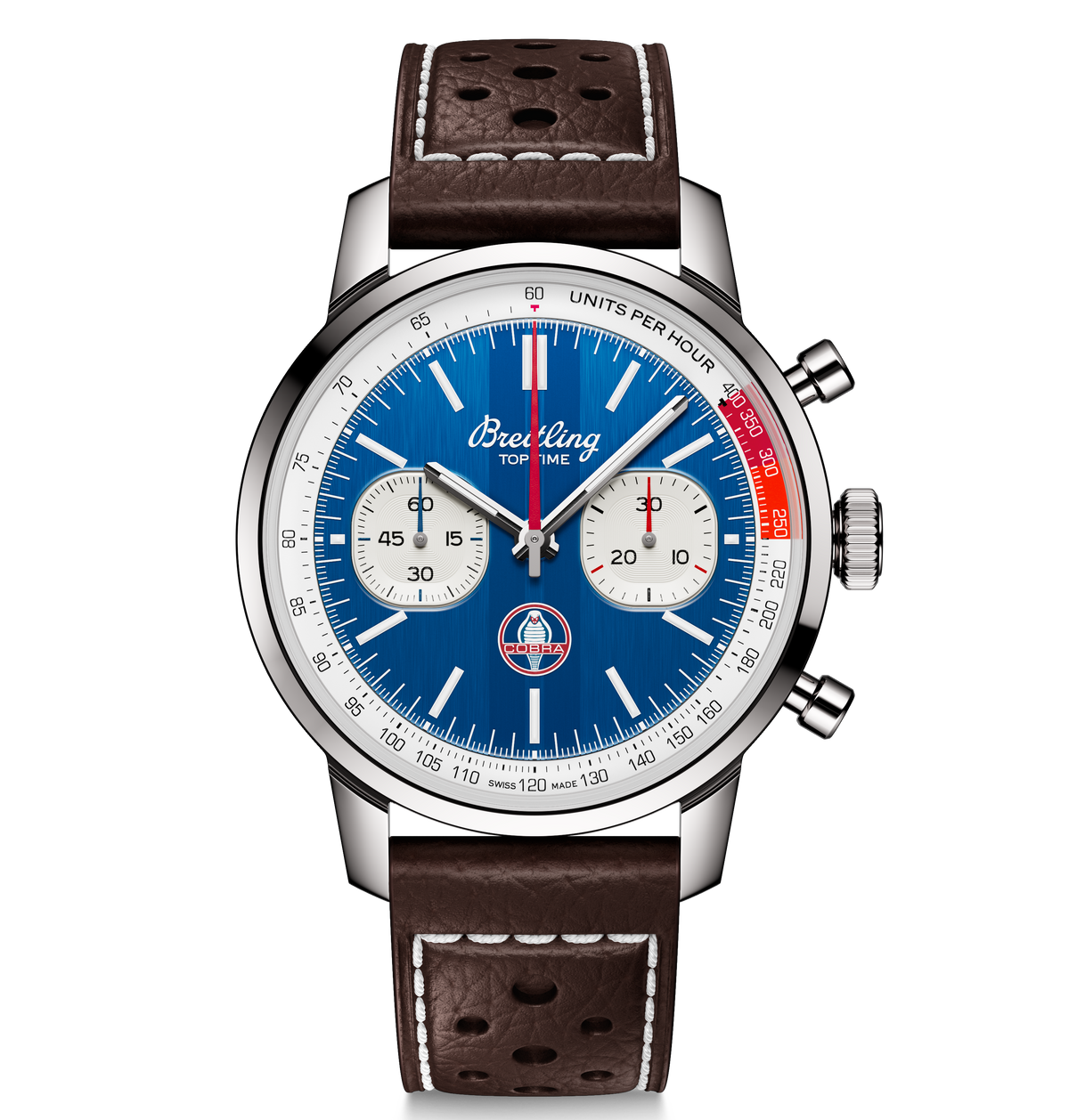 BRT Top Time B01 Shelby Cobra 41mm Watch with Blue Dial