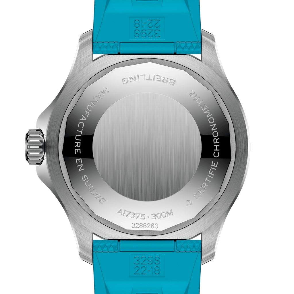 BRT Superocean Automatic 42 Watch with Turquoise Rubber Strap