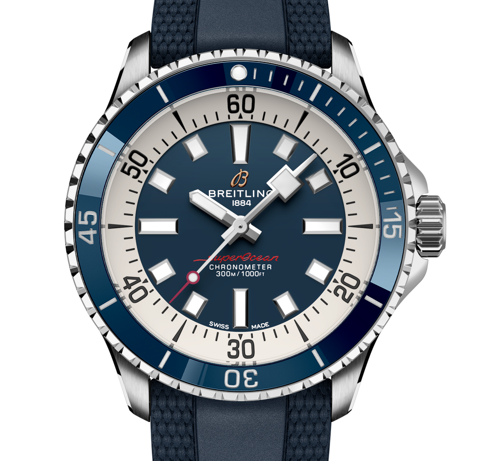 BRT Superocean Blue on Rubber Watch, 42mm