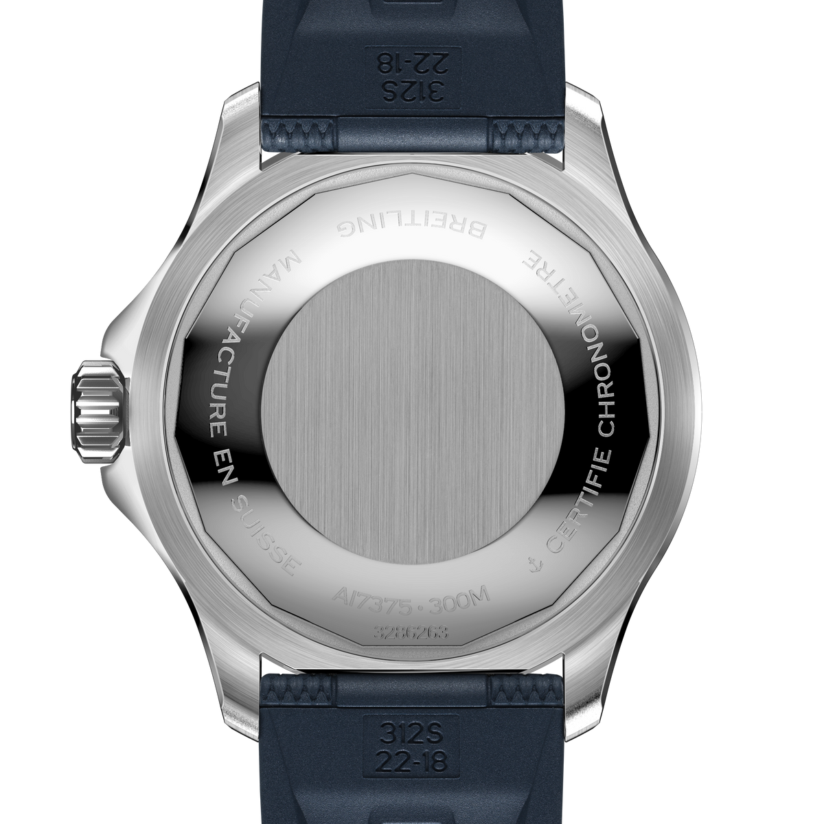 BRT Superocean Silver on Rubber Watch, 42mm
