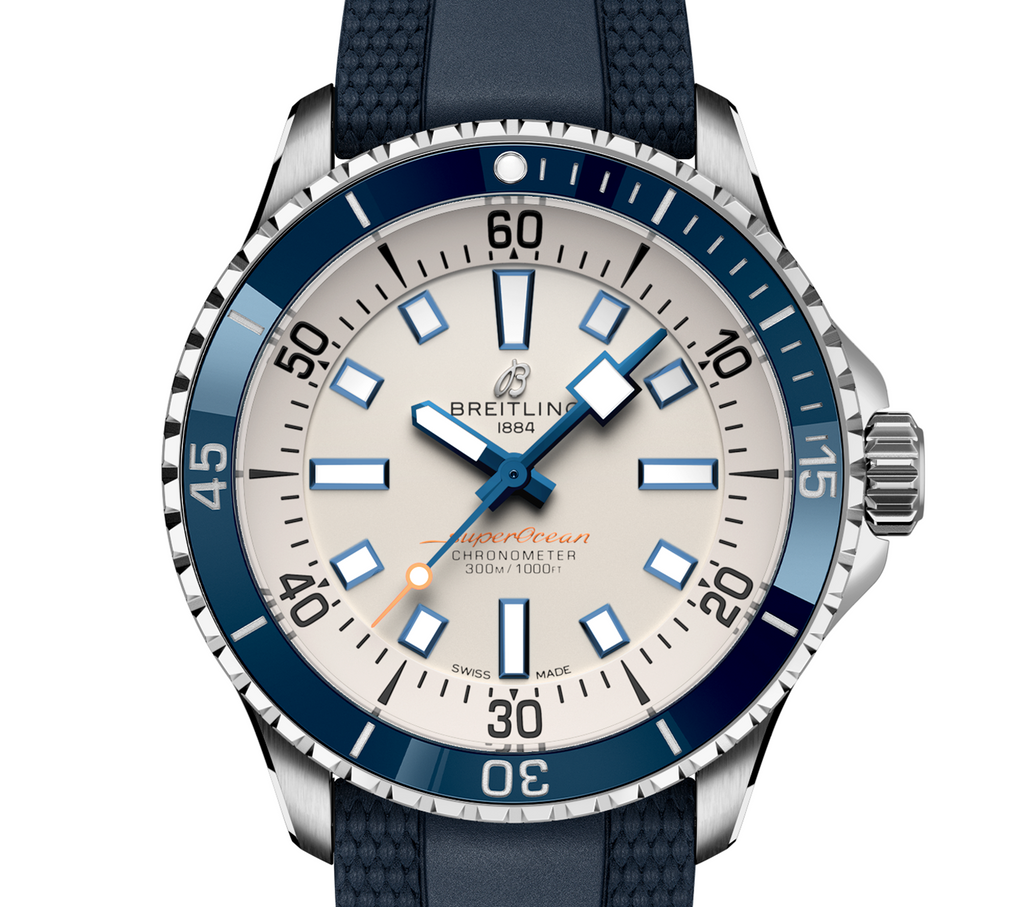 BRT Superocean Silver on Rubber Watch, 42mm