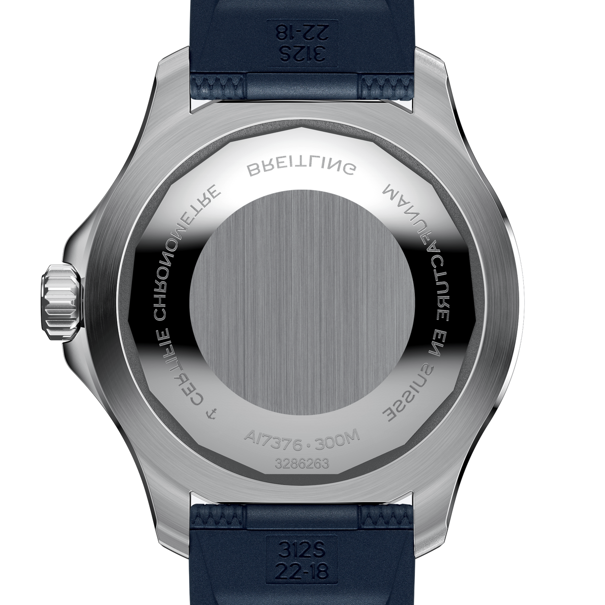 BRT Superocean Blue on Rubber Watch, 44mm
