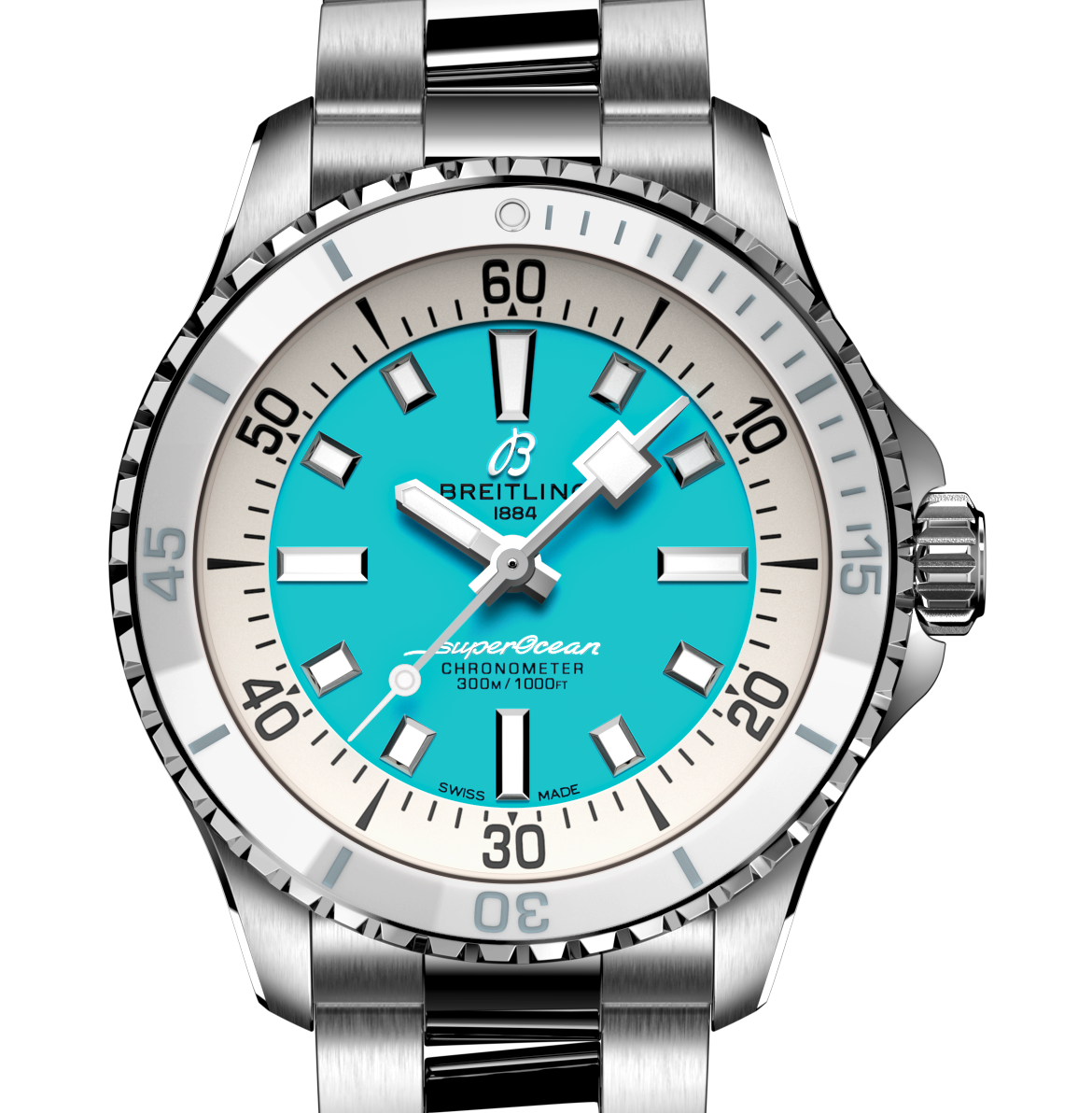 BRT Superocean Turquoise Watch, 36mm