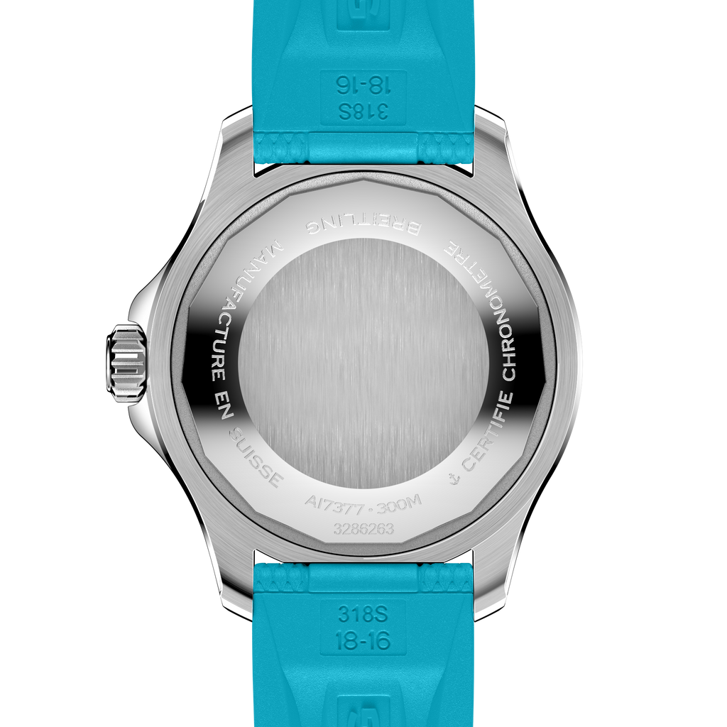BRT Superocean Turquoise on Rubber Watch, 36mm