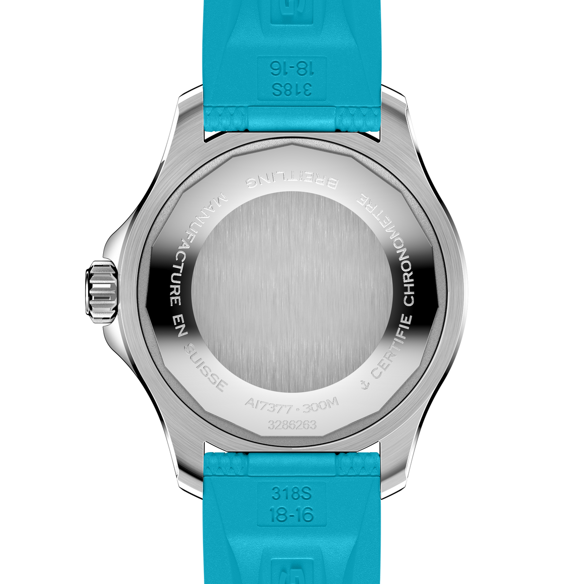 BRT Superocean Turquoise on Rubber Watch, 36mm