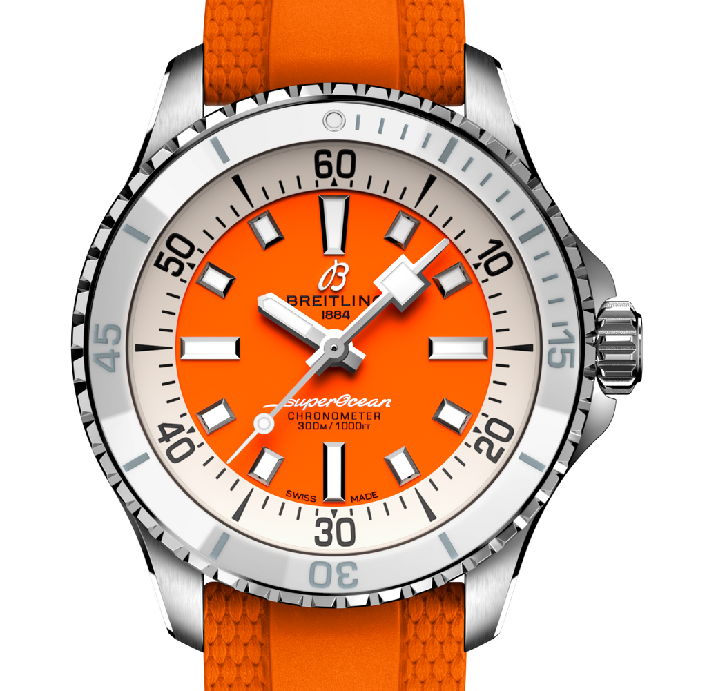 BRT Superocean Orange on Rubber Watch, 36mm