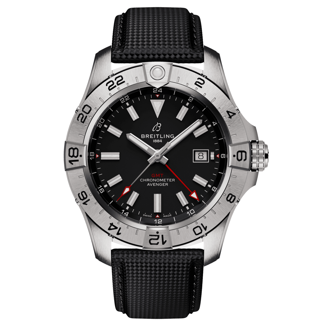BRT Avenger Automatic GMT 44 Watch with Black Dial