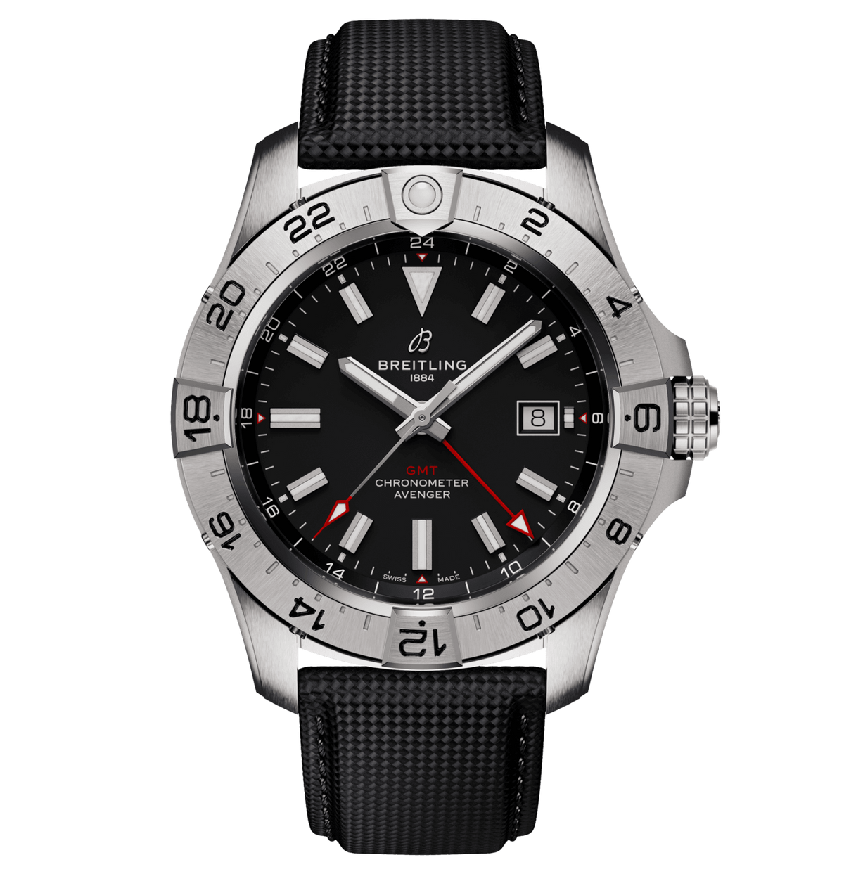 BRT Avenger Automatic GMT 44 Watch with Black Dial