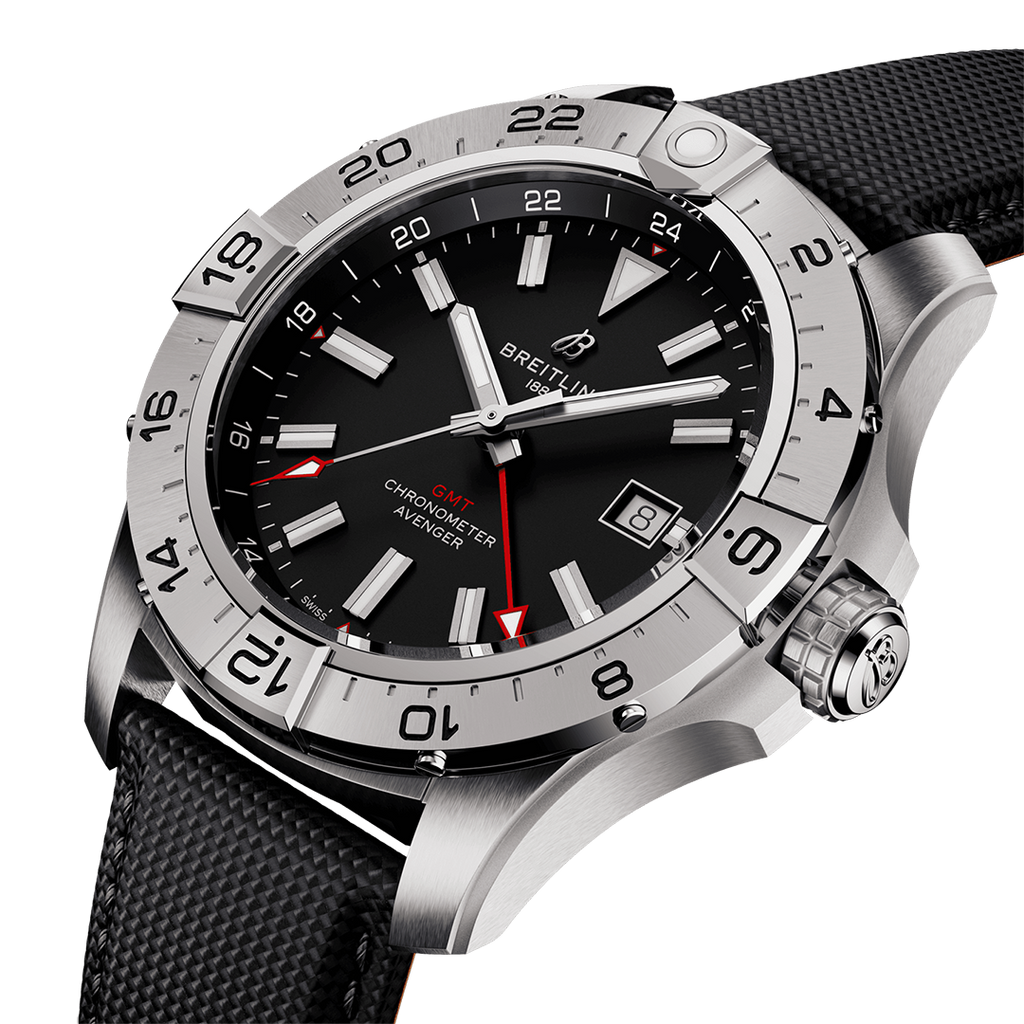 BRT Avenger Automatic GMT 44 Watch with Black Dial
