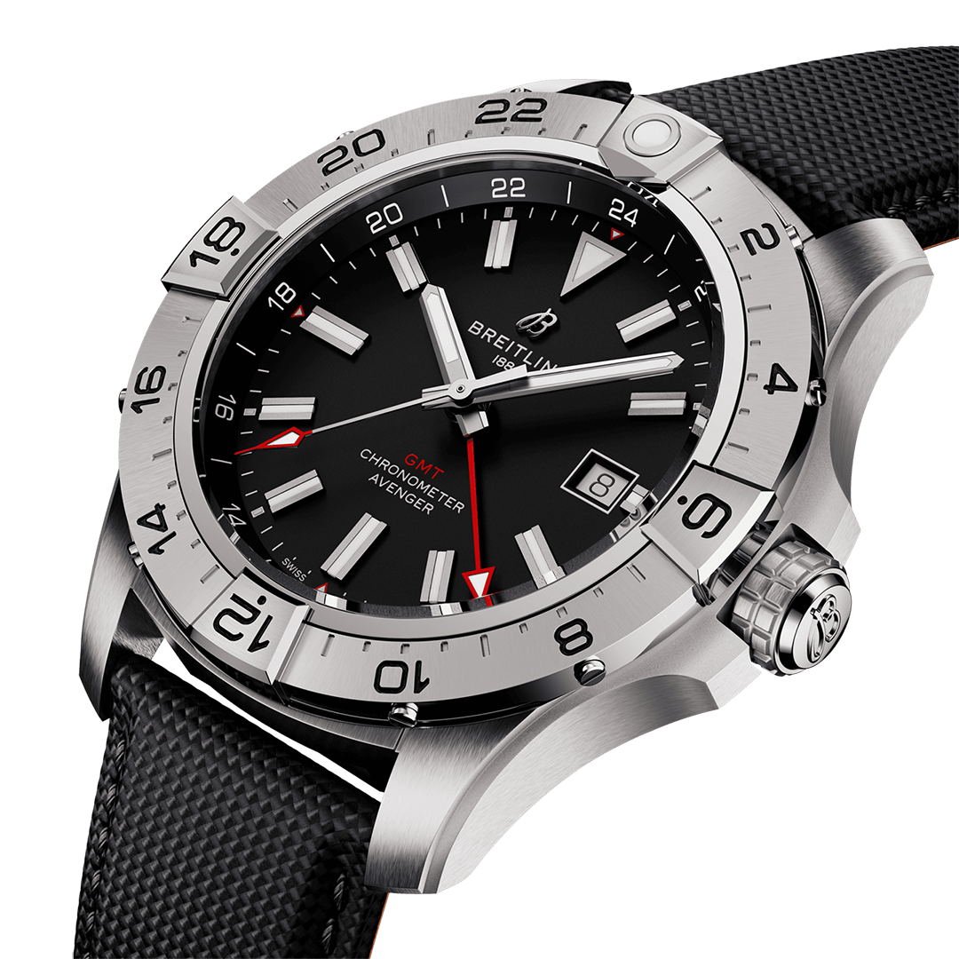 BRT Avenger Automatic GMT 44 Watch with Black Dial