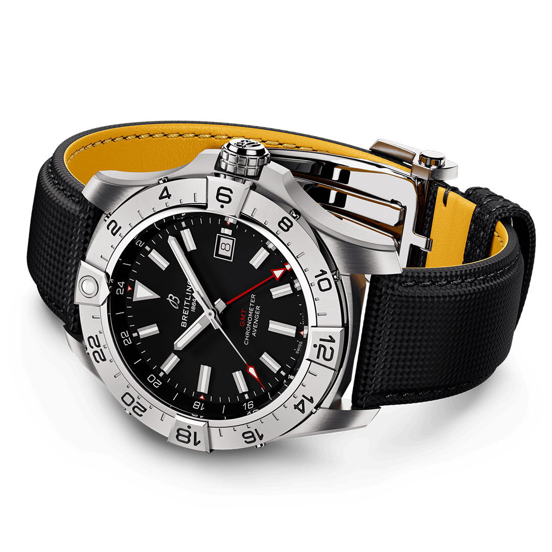 BRT Avenger Automatic GMT 44 Watch with Black Dial