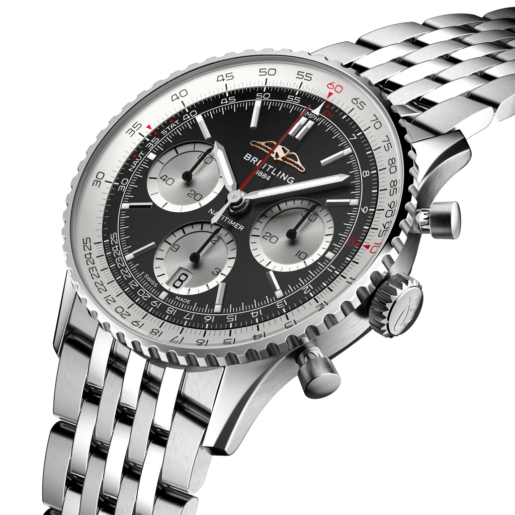 BRT Navitimer B01 Chronograph 41 Watch with Stainless Steel Bracelet