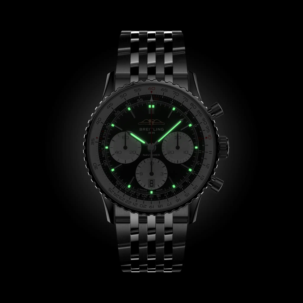BRT Navitimer B01 Chronograph 41 Watch with Stainless Steel Bracelet