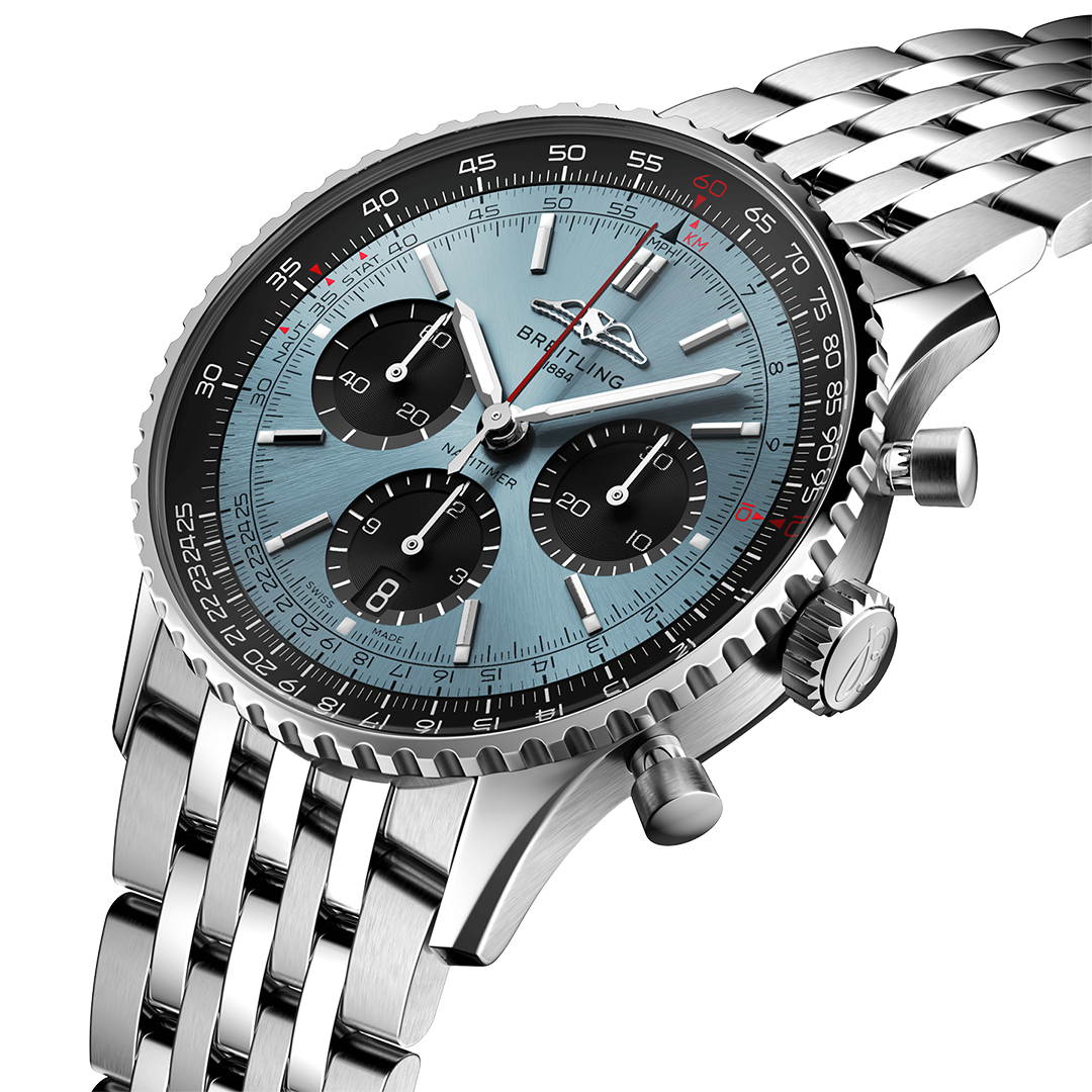 BRT Navitimer B01 Chronograph 41 Watch with Ice Blue Dial