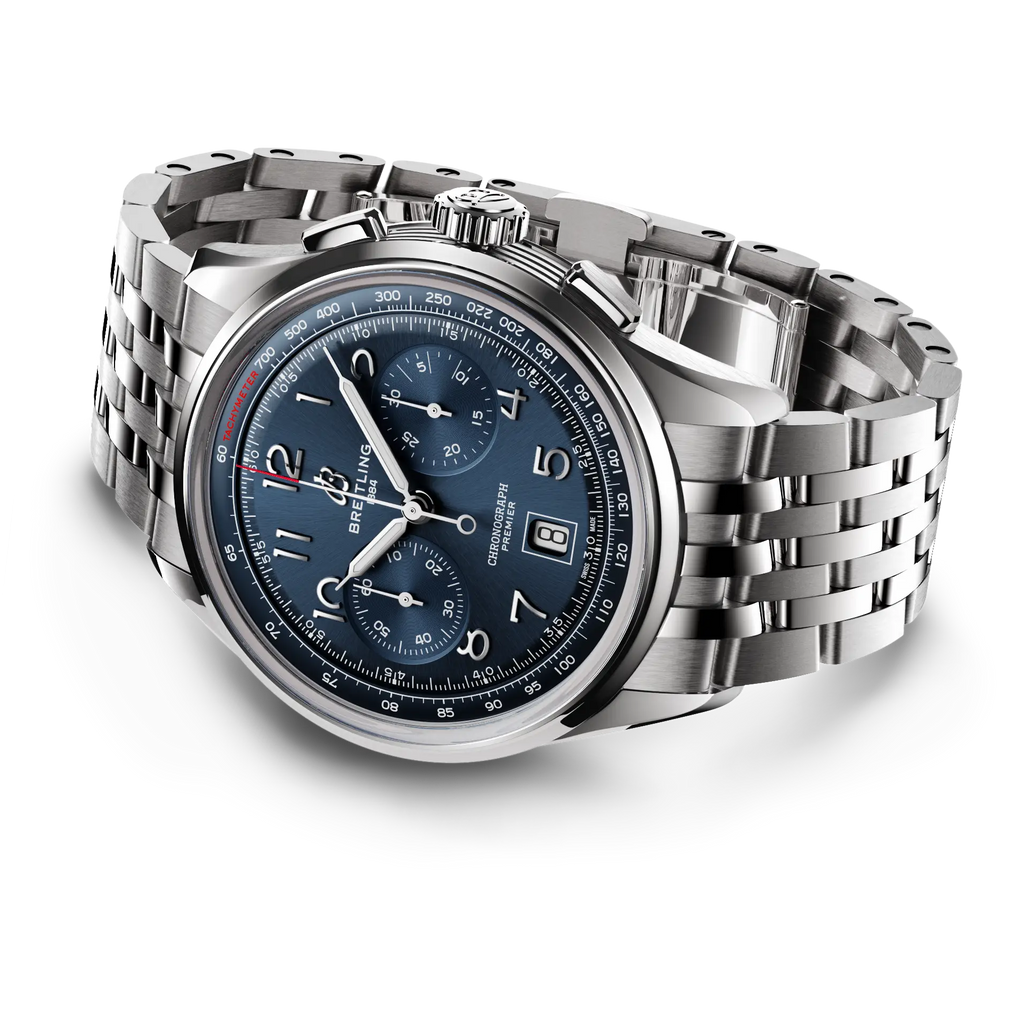 BRT Premier B01 Chronograph 42 Watch with Stainless Steel Bracelet