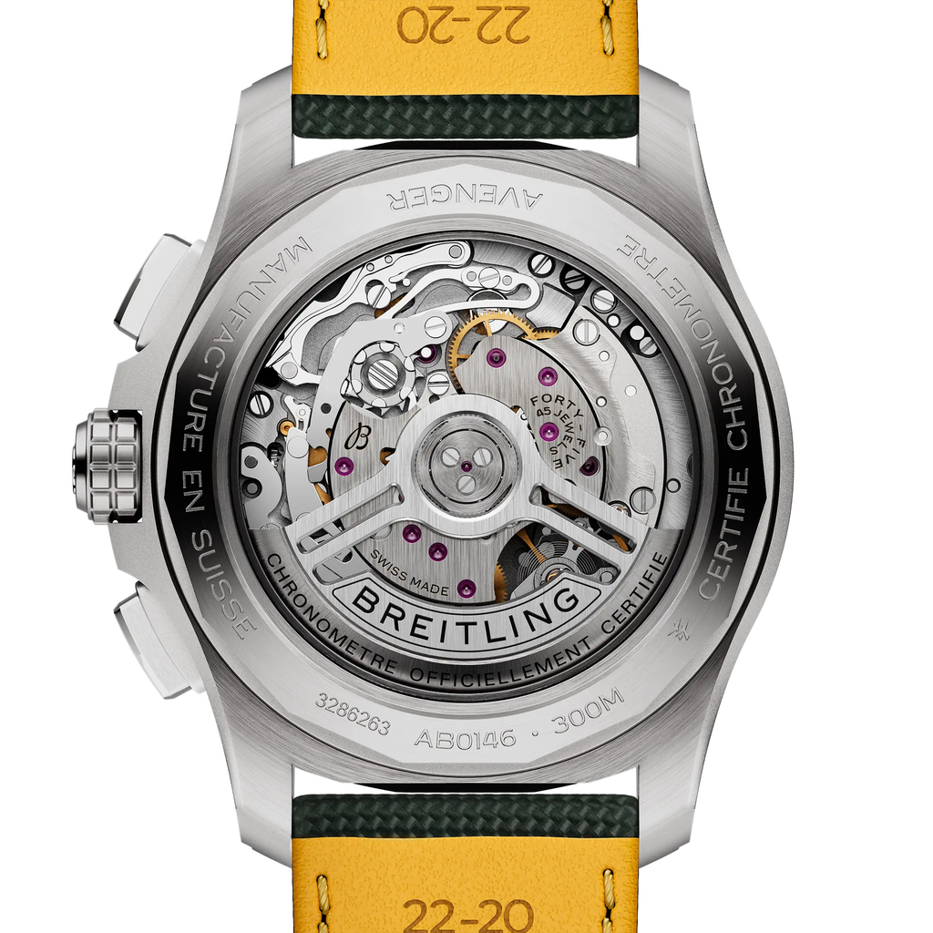 BRT Avenger B01 Chronograph 42 Watch with Dark Green Strap