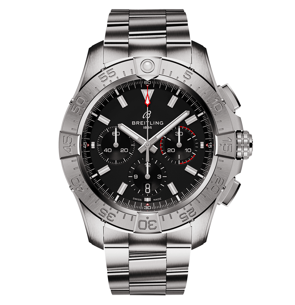 BRT Avenger B01 Chronograph 44 Watch with Stainless Steel Bracelet