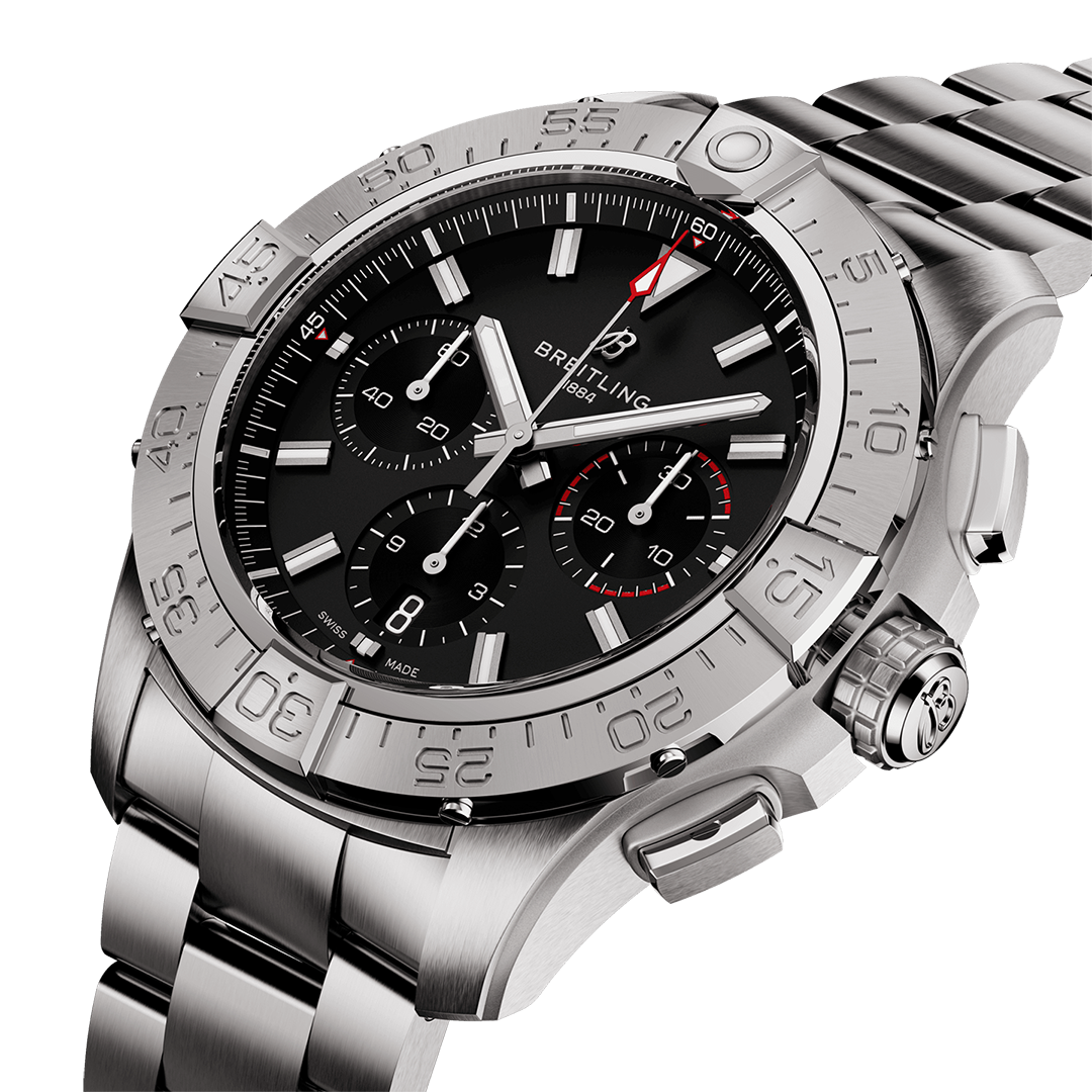 BRT Avenger B01 Chronograph 44 Watch with Stainless Steel Bracelet