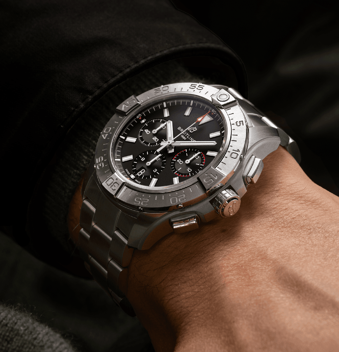 BRT Avenger B01 Chronograph 44 Watch with Stainless Steel Bracelet