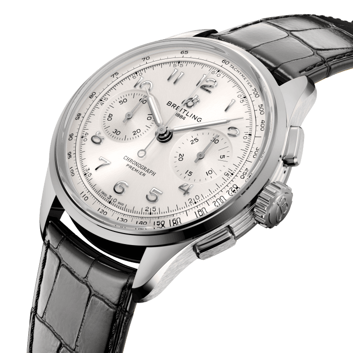 BRT Premier B09 Chronograph 40 Watch with White Dial