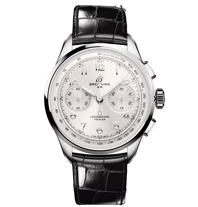 BRT Premier B09 Chronograph 40 Watch with White Dial