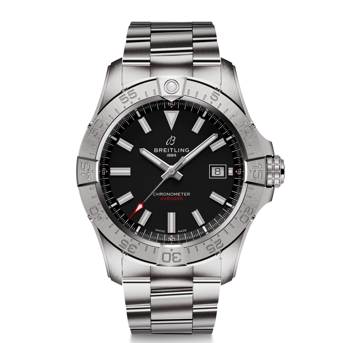 BRT Avenger Automatic 42mm Watch with Black Dial