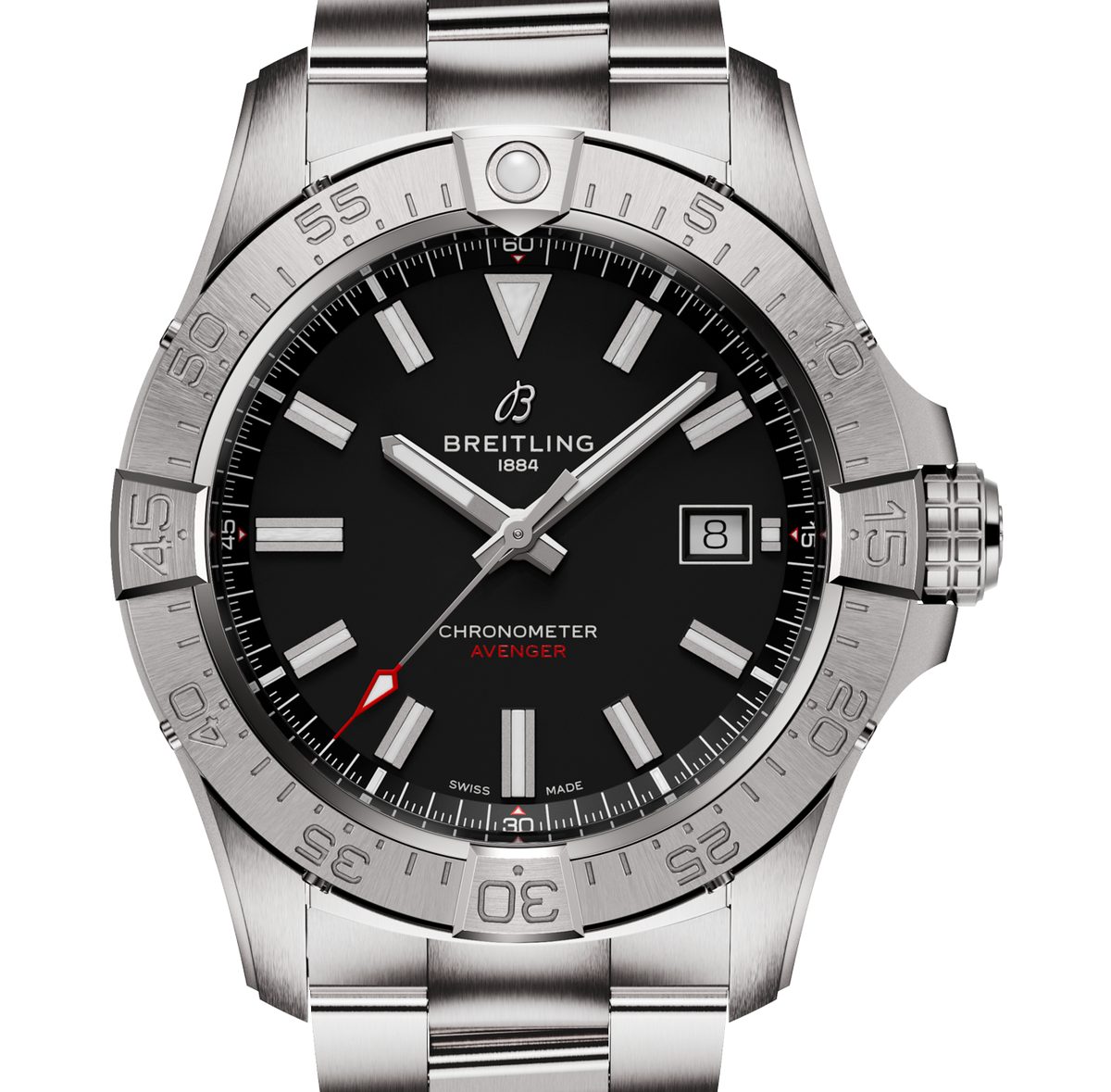 BRT Avenger Automatic 42mm Watch with Black Dial