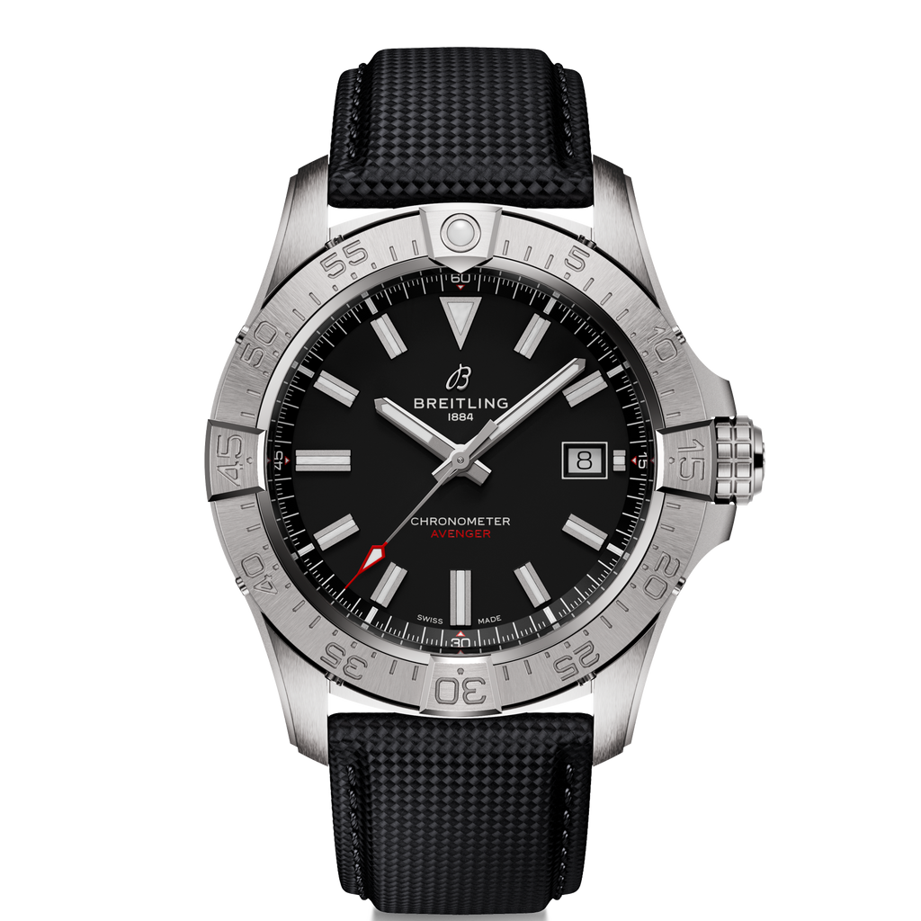 BRT Avenger Automatic 42mm Watch with Black Strap