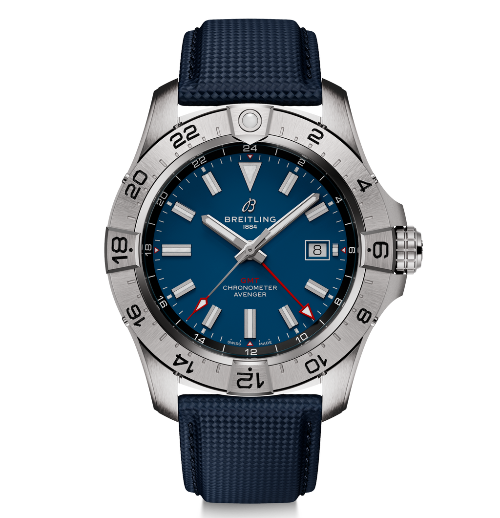 BRT Avenger Automatic GMT 44mm Watch with Blue Strap