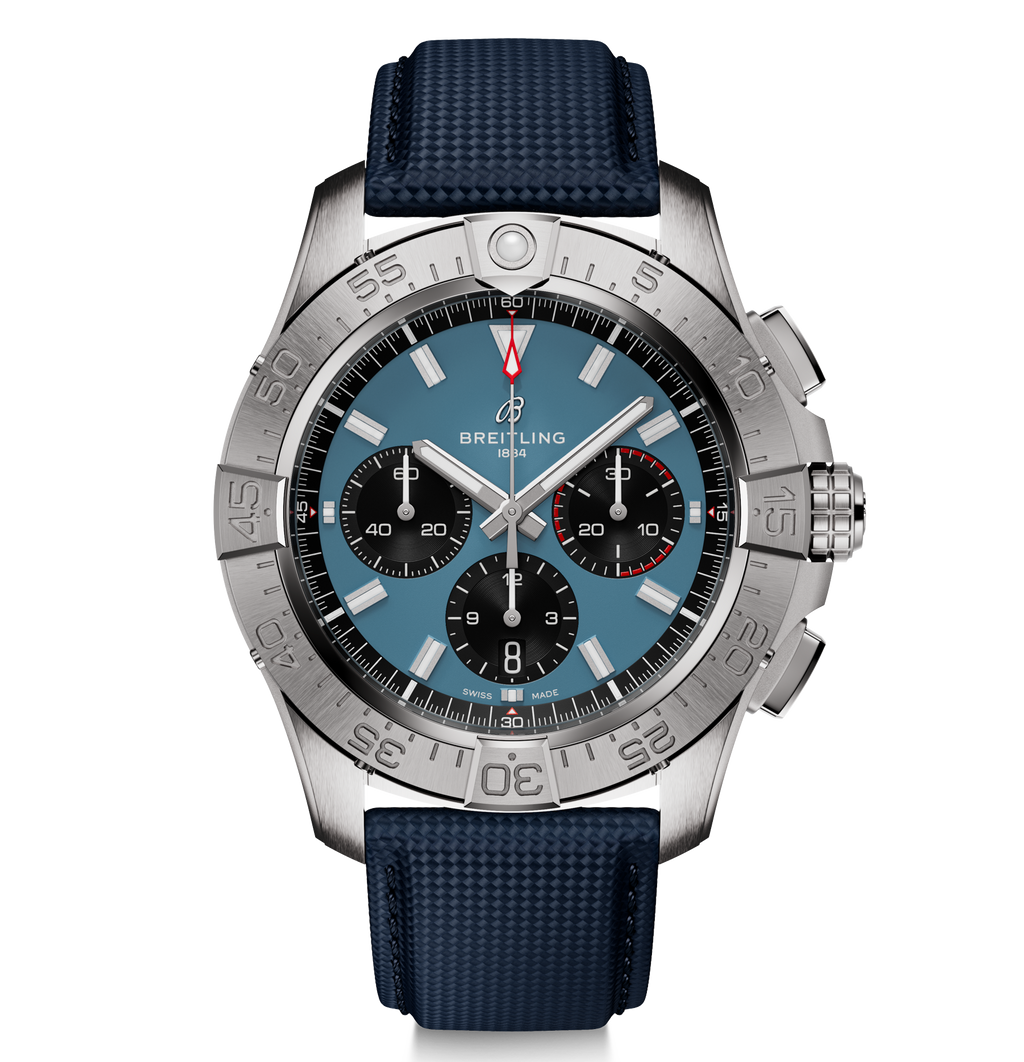 BRT Avenger B01 Chronograph 44mm Watch with Blue Strap