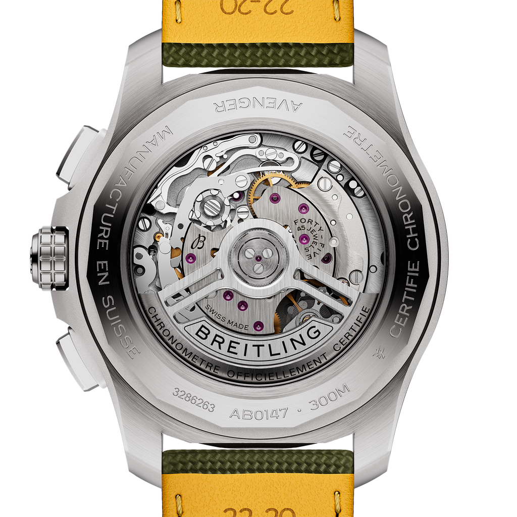 BRT Avenger B01 Chronograph 44mm Watch with Green Strap