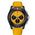 BRT Avenger B01 Chronograph 44mm Night Mission Watch with Yellow Dial